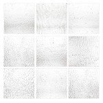 MaxGrain 6x6 inch Clear Textured Stained Glass Sheets, Variety Cathedral Glass Packs for Art Crafts, 8 Sheets