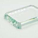 StayMax Clear Rectangular Square Glass Tiles Paperweight