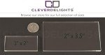 CleverDelights 1" x 2" Rectangle Glass Tiles - Clear - 10 Pack
