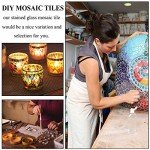 Csdtylh 1100 Pcs Mosaic Tiles, Glass Mosaic Tiles for Crafts Bulk, Stained Mosaic Glass Pieces, Mosaic Supplies for Home Decoration, Art Crafts, DIY Projects, Transparent (Mixed Shape)