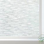 Volcanics Privacy Film - Frosted Glass, Removable Window Clings, Opaque Stickers, UV Blocking 17.5 x 78.7 Inches