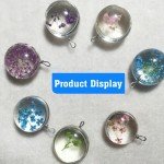 Unlorspy 20pcs Clear Round Glass Dome Cabochons, 40mm/1.57 Inch Transparent Glass Cabochons, Non-calibrated Flat Back Glass Dome Tile for DIY Photo, Pendant, Craft Jewelry Making