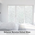 Volcanics Privacy Film - Frosted Glass, Removable Window Clings, Opaque Stickers, UV Blocking 17.5 x 78.7 Inches