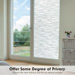 Volcanics Privacy Film - Frosted Glass, Removable Window Clings, Opaque Stickers, UV Blocking 17.5 x 78.7 Inches