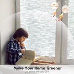 Volcanics Privacy Film - Frosted Glass, Removable Window Clings, Opaque Stickers, UV Blocking 17.5 x 78.7 Inches