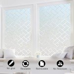 Myscheri Window Privacy Film, Frosted Glass Static Cling with No-Adhesive Tile Shape Window Cover, Vinyl Stickers for Home Office Glass Sticker Decoration, 23.6 x 78.7 Inches