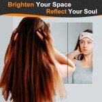 Delma Frameless Mirror Tiles 12"x10"x4 Pcs Wall Mounted, Shatter Resistant Full Length Tempered Glass Panels for Home Gym Bathroom Bedroom & Living Room Decor