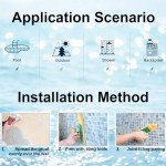 LSDECO Glass Mosaic Tiles Backsplash, 12" x 12" Kitchen Backsplash Tile, Pool Tiles, Glass Tiles for Bathroom Border Shower Wall (1 Sq.Ft Blue Blend)