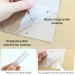 Myscheri Window Privacy Film, Frosted Glass Static Cling with No-Adhesive Tile Shape Window Cover, Vinyl Stickers for Home Office Glass Sticker Decoration, 23.6 x 78.7 Inches