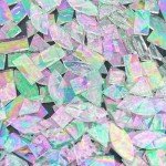 LITMIND Iridescent Texture Transparent Stained Glass Mosaic Tiles for Crafts - 240 Pieces, 5 Shapes Mixed (Rectangle, Triangle, Rhombus, Square, Leaf) - Ideal for Mosaic Making Projects and Beginners