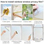 Myscheri Window Privacy Film, Frosted Glass Static Cling with No-Adhesive Tile Shape Window Cover, Vinyl Stickers for Home Office Glass Sticker Decoration, 23.6 x 78.7 Inches