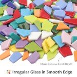 Youway Style Irregular Glass Mosaic Tiles for Crafts Bulk,454g Broken Mosaic Glass Pieces for Crafts, Perfect for Mosaic Art Crafting Supplies and DIY Mosaic Project