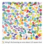 Youway Style Irregular Glass Mosaic Tiles for Crafts Bulk,454g Broken Mosaic Glass Pieces for Crafts, Perfect for Mosaic Art Crafting Supplies and DIY Mosaic Project