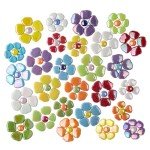 Youway Style Flower Mosaic Tiles for Crafts Bulk,1LB Iridescent Mosaic Tiles Supplies,Stained Floral Glass Tiles for Garden Decoration,DIY Glass Mosaic Crafts