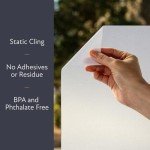 Artscape Etched Glass | Decorative Privacy Window Film with Etched Frosted Glass Pattern | Non-Adhesive & UV Protection | Easy to Apply & Removable | 24 x 36 Inches | Made in USA