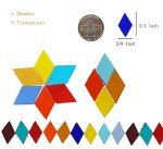 Lanyani 1600 Transparent Cathedral Glass Mosaic Tiles for Arts and Crafts - Mixed Color Stained Glass Pieces, 4 Shapes Mixed
