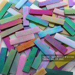 LITMIND Rectangular Iridescent Glass Mosaic Tiles for Crafts, 1.6" x 0.4" Precut Mixed Colors Stained Glass Strips, DIY Mosaic Making Supplies for Adults, 8oz