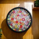 Youway Style Flower Mosaic Tiles for Crafts Bulk,1LB Iridescent Mosaic Tiles Supplies,Stained Floral Glass Tiles for Garden Decoration,DIY Glass Mosaic Crafts