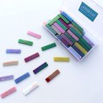 LITMIND Rectangular Iridescent Glass Mosaic Tiles for Crafts, 1.6" x 0.4" Precut Mixed Colors Stained Glass Strips, DIY Mosaic Making Supplies for Adults, 8oz