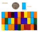 Lanyani 1600 Transparent Cathedral Glass Mosaic Tiles for Arts and Crafts - Mixed Color Stained Glass Pieces, 4 Shapes Mixed