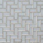 MSI Ice Bevel Herringbone Glass Tile for Kitchen Backsplash, Wall for Bathroom, Accent, and Shower Wall Tile 13.86 in. x 11.08 in. Mesh-Mounted Mosaic