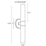 Kira Home Duo 14" Modern Wall Sconce with Frosted Glass Shades, for Bathroom/Vanity, Chrome Finish, Pack of 2