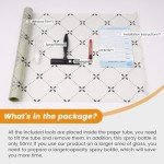 DKTIE Geometric Art Stained Glass Window Film Bathroom Window Privacy Film Frosted Glass Static Clings Non Adhesive with Installation Tools, Modern Home Improvement Style (S119, 17.7'' x 78.7'')