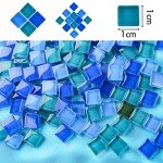 BigOtters Glass Mosaic Tiles 0.3LB, 4 Shapes Stained Glass Pieces for DIY Crafts, Home Decor, Art Projects, Window & Mirror Decorations
