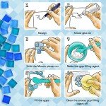 BigOtters Glass Mosaic Tiles 0.3LB, 4 Shapes Stained Glass Pieces for DIY Crafts, Home Decor, Art Projects, Window & Mirror Decorations