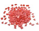A Wide Range of Color selections Glass Mosaic Tiles Pieces for Art Crafts,4 Shapes Mixed Colorful Glass Tiles Tiffany Stained Glass Pieces Tile,200 Pieces, Orange-Red by Lanyani