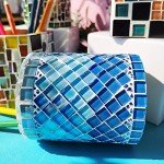 BigOtters Glass Mosaic Tiles 0.3LB, 4 Shapes Stained Glass Pieces for DIY Crafts, Home Decor, Art Projects, Window & Mirror Decorations