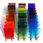 Adrattnay 30Pcs Stained Glass Sheets 4 x 6in, Translucent Stained Glass Sheets 1/8in with Ripple Texture, 3mm Colored Glass Sheets for Mosaic Glass Tiles Projects Cathedral Window Art Glass Crafts