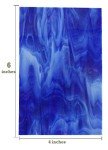 Lanyani 10 Sheets Variety Stained Glass Sheets Pack, 4 x 6 inch Large Cathedral Glass Mosaic Tiles for Crafts, Blue Mixed