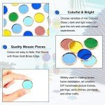 OLYCRAFT 36pcs 6 Colors Round Glass Mosaic Tiles 1 Inch Crystal Mosaic Glass Pieces Window Hangings Ornament Mosaic Tiles Pieces for DIY Mosaic Art Crafts Home Decoration - Mixed Color
