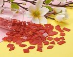 A Wide Range of Color selections Glass Mosaic Tiles Pieces for Art Crafts,4 Shapes Mixed Colorful Glass Tiles Tiffany Stained Glass Pieces Tile,200 Pieces, Orange-Red by Lanyani