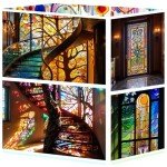 Adrattnay 30Pcs Stained Glass Sheets 4 x 6in, Translucent Stained Glass Sheets 1/8in with Ripple Texture, 3mm Colored Glass Sheets for Mosaic Glass Tiles Projects Cathedral Window Art Glass Crafts