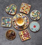 Mixed Color Mosaic Glass Tiles Shine Crystal Glass Pieces Bulk Square Glitter Crystal Mosaic Tiles for Home Decoration or DIY Crafts 200g,1x1 cm (Panchromatic)