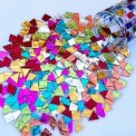 LITMIND 1.1LB Mixed Colors Irregular Glass Mosaic Tiles for Crafts - Pre-Cut Assorted Colors & Shapes Mosaic Glass Pieces - Ideal for Mosaic Art, Puzzles, and Cutting Projects
