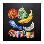 100 Pieces Bulk Mosaic Tiles Assorted Color Opaque Mosaic Glass Crafts Supplies for DIY Picture Coaster Home Mosaic Decoration(1x1cm,Green Series)
