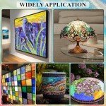 12 Sheets Opaque Stained Glass Bulk Variety Pack, 4 x 6 Inch Mosaic Glass Tiles for Crafts, Assorted Colors Cathedral Art Glass, Glass Sheets for Stained Glass Making Projects