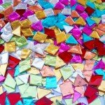LITMIND 1.1LB Mixed Colors Irregular Glass Mosaic Tiles for Crafts - Pre-Cut Assorted Colors & Shapes Mosaic Glass Pieces - Ideal for Mosaic Art, Puzzles, and Cutting Projects