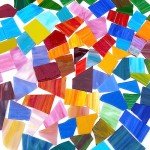 LITMIND 2.2LB Irregular Stained Glass Scraps - Mosaic Glass Pieces & Mosaic Tiles for Crafts Bulk in Assorted Colors and Shapes, Perfect for Mosaic Making Projects, Home Decor, and More