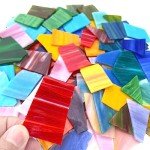 LITMIND 2.2LB Irregular Stained Glass Scraps - Mosaic Glass Pieces & Mosaic Tiles for Crafts Bulk in Assorted Colors and Shapes, Perfect for Mosaic Making Projects, Home Decor, and More