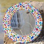 200g Mixed Color Mosaic Tiles Shine Crystal Mosaic Pieces Stained Glass Bulk Assorted Shapes Glitter Crystal Mosaic Tiles for DIY Crafts and Home Decoration
