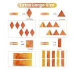 Lanyani 1.3 Pound/200 Pieces Extra Large Transparent Textured Stained Glass Mosaic Tiles for DIY Craft, Colorful Bright Cathedral Tile, 4-Shapes Mixed Pieces Bulk Arts