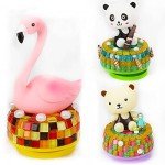 Mosaic Tiles 225 Pieces / 200 g Pack of Crystal Glass Mosaic Mosaic Tile Supplies for Home Decoration, DIY Crafts, Plates, Picture Frames, Flowerpots – 1x1 cm Square Tiles (White)