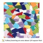 Youway Style Irregular Glass Mosaic Tiles for Crafts Bulk,200g Broken Mosaic Glass Pieces for Crafts, Perfect for Mosaic Art Crafting Supplies and DIY Mosaic Project