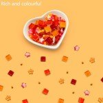 Giftmeet Mosaic Tiles for Crafts, 350 Pieces Crystal Mosaic Tiles Assorted Color, Glass Mosaic Tiles Opaque for DIY Art Projects, Jewelry Making, Home Decoration (Orange)