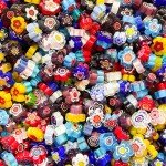 Youway Style Millefiori Flower Glass Mosaic Tiles for Crafts, Mosaic Glass Pieces for DIY Crafts Supplies,Mosaic Garden Craft Kit