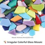 Youway Style Irregular Glass Mosaic Tiles for Crafts Bulk,200g Broken Mosaic Glass Pieces for Crafts, Perfect for Mosaic Art Crafting Supplies and DIY Mosaic Project